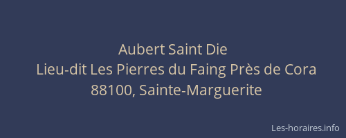 Aubert Saint Die