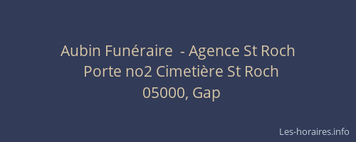Aubin Funéraire  - Agence St Roch