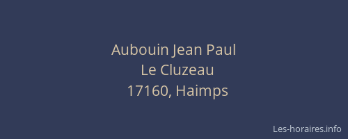 Aubouin Jean Paul