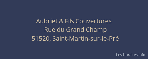 Aubriet & Fils Couvertures