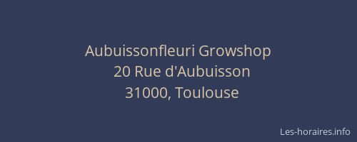 Aubuissonfleuri Growshop