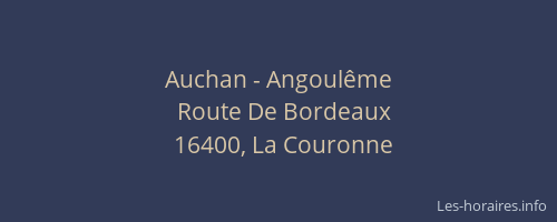 Auchan - Angoul&ecirc;me