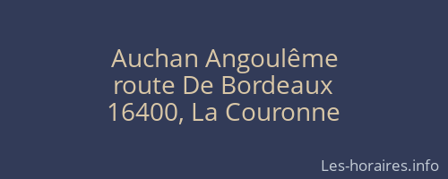 Auchan Angoulême