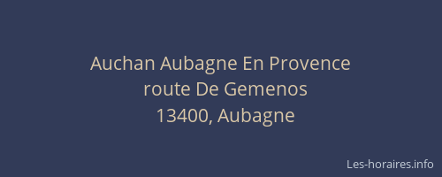 Auchan Aubagne En Provence