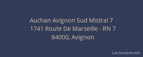 Auchan Avignon Sud Mistral 7