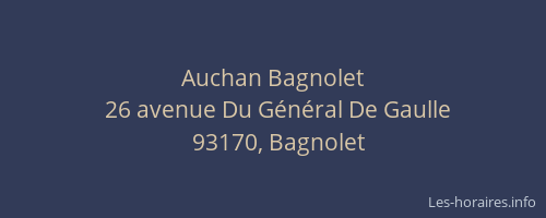 Auchan Bagnolet
