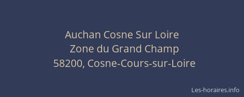 Auchan Cosne Sur Loire