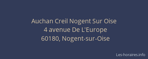 Auchan Creil Nogent Sur Oise