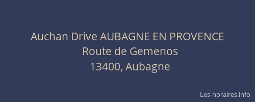 Auchan Drive AUBAGNE EN PROVENCE