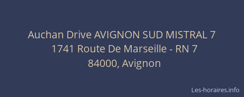 Auchan Drive AVIGNON SUD MISTRAL 7