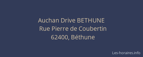 Auchan Drive BETHUNE