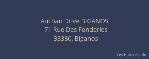 Auchan Drive BIGANOS