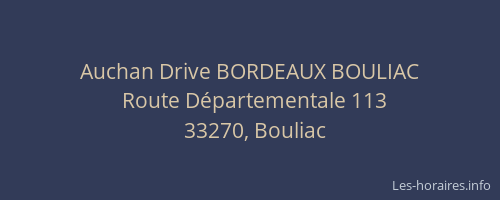 Auchan Drive BORDEAUX BOULIAC
