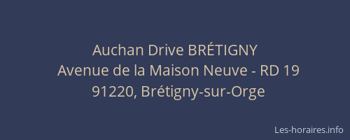 Auchan Drive BRÉTIGNY