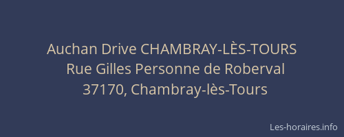 Auchan Drive CHAMBRAY-LÈS-TOURS