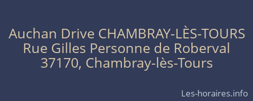 Auchan Drive CHAMBRAY-LÈS-TOURS