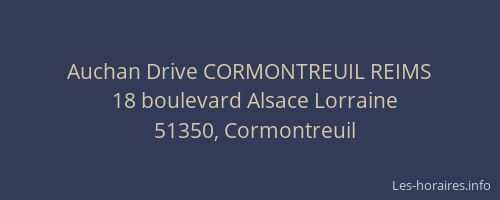 Auchan Drive CORMONTREUIL REIMS