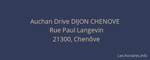 Auchan Drive DIJON CHENOVE