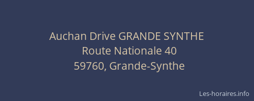 Auchan Drive GRANDE SYNTHE