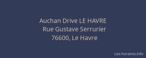 Auchan Drive LE HAVRE