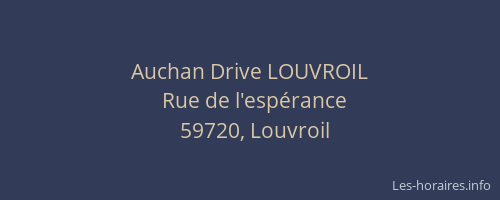 Auchan Drive LOUVROIL