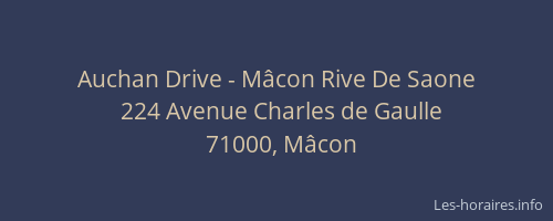 Auchan Drive - Mâcon Rive De Saone