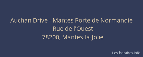 Auchan Drive - Mantes Porte de Normandie