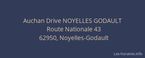 Auchan Drive NOYELLES GODAULT