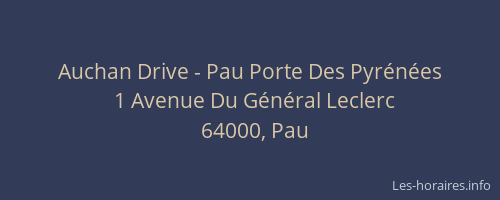 Auchan Drive - Pau Porte Des Pyrénées