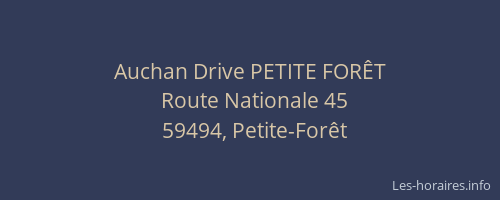 Auchan Drive PETITE FORÊT
