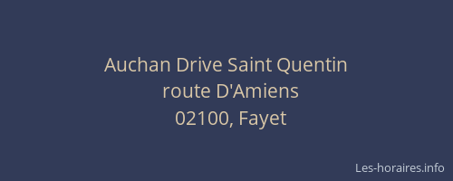 Auchan Drive Saint Quentin