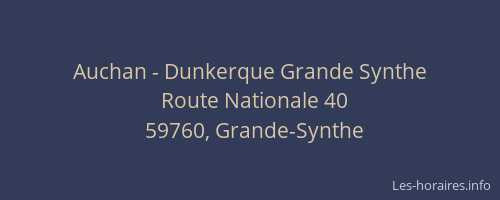 Auchan - Dunkerque Grande Synthe