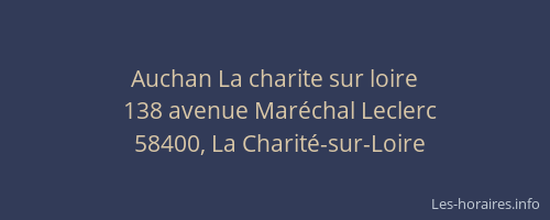 Auchan La charite sur loire