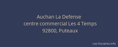Auchan La Defense