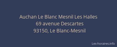 Auchan Le Blanc Mesnil Les Halles