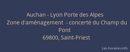 Auchan - Lyon Porte des Alpes