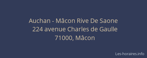 Auchan - Mâcon Rive De Saone