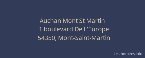 Auchan Mont St Martin