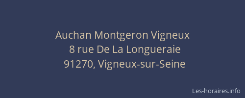 Auchan Montgeron Vigneux