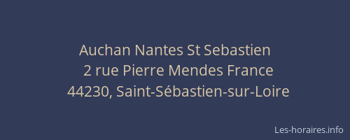 Auchan Nantes St Sebastien