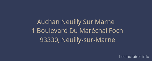 Auchan Neuilly Sur Marne