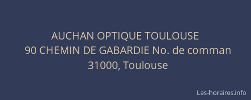 AUCHAN OPTIQUE TOULOUSE