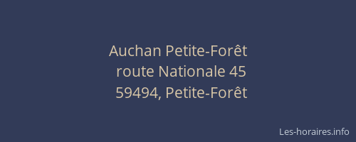 Auchan Petite-Forêt