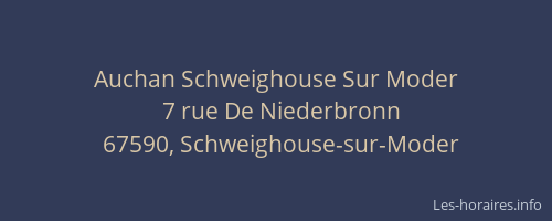 Auchan Schweighouse Sur Moder