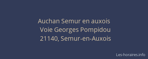 Auchan Semur en auxois