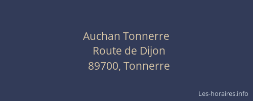Auchan Tonnerre