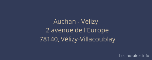 Auchan - Velizy