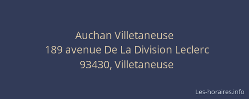 Auchan Villetaneuse