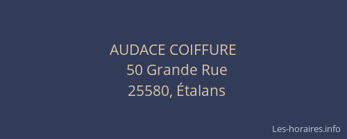 AUDACE COIFFURE