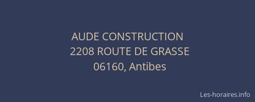 AUDE CONSTRUCTION